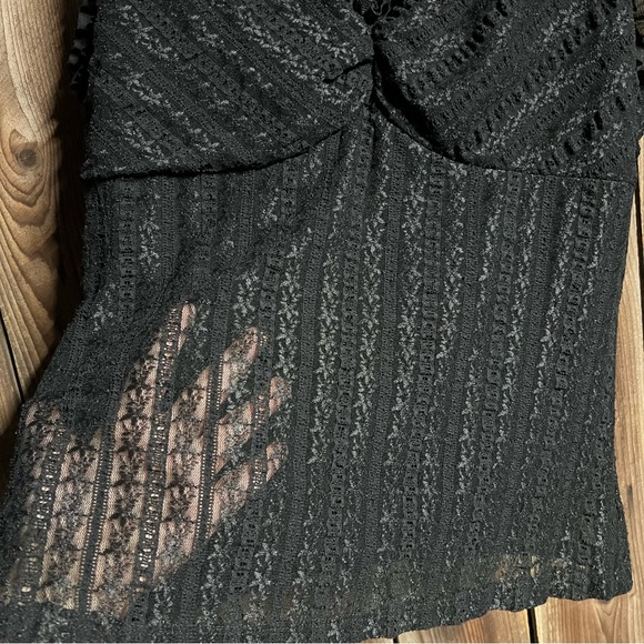 Studio 1940 Whimsigoth Romantic Black Feminine Ruffle Lace 90’s Y2K Tank Sz L - Picture 8 of 13